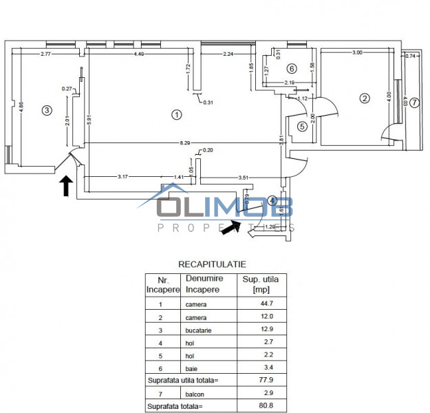 Vanzare  apartament 3 camere Domeni