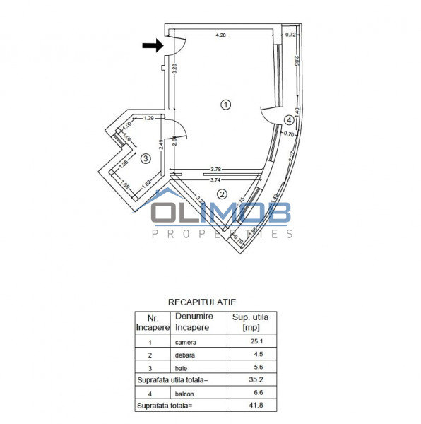 Vanzare  apartament 3 camere Domeni