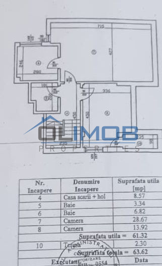 Dsamaroia vânzare apartament 3 camere dispus pe 2 etaje