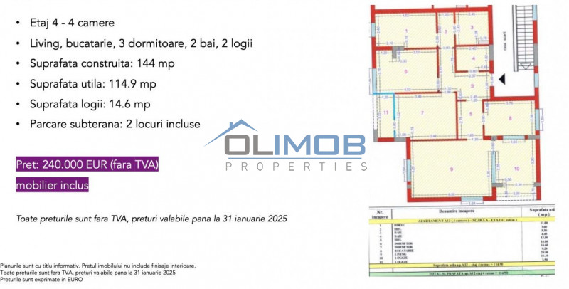 Pipera OMV  complex rezidential, apartament 4 camere 