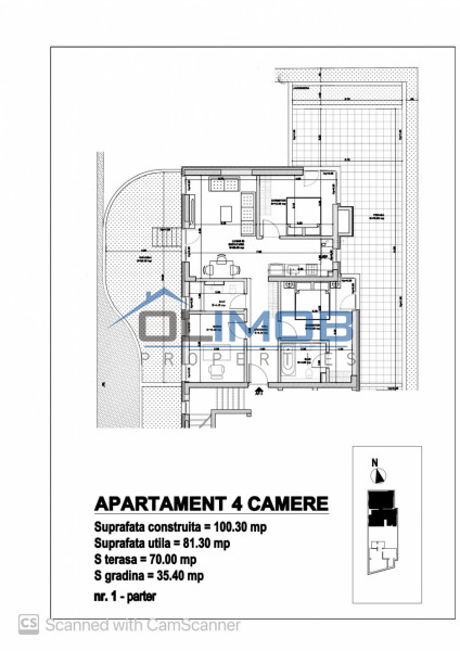Pipera Azur acces A3 spatiu parter cu terasa 
