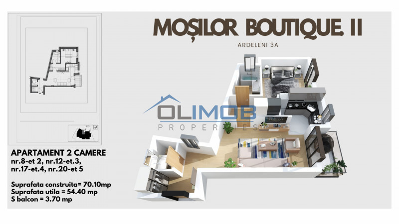 Mosilor Dacia-Eminescu- 2 camere cu 2 bai ! Discount *